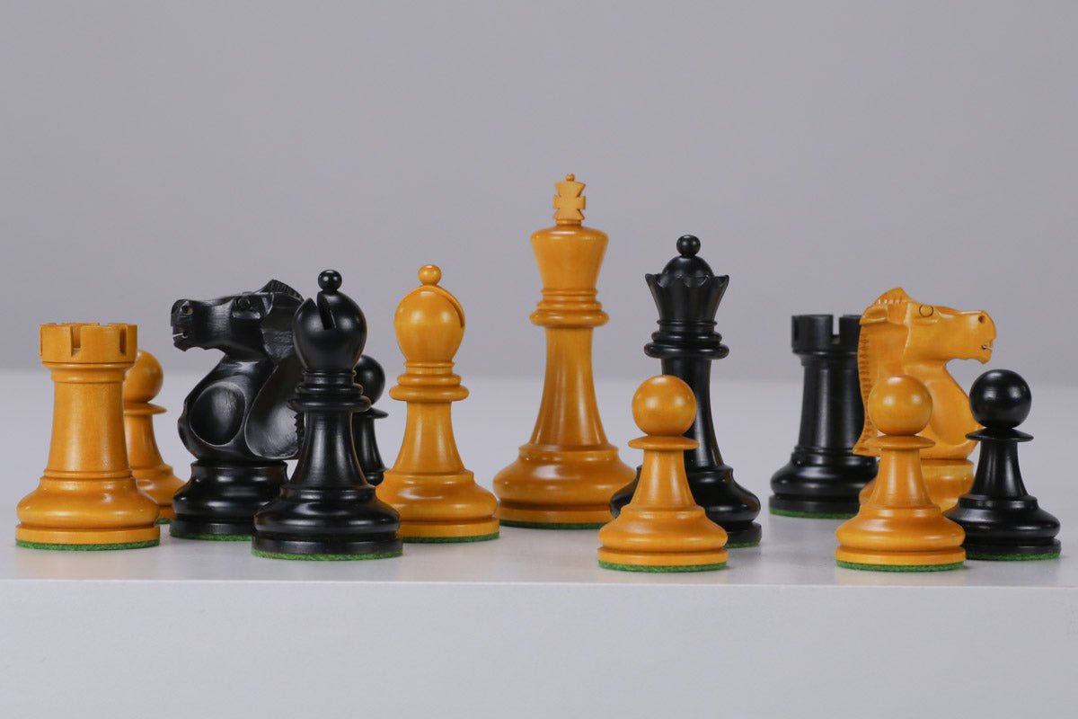 Antiqued Fischer Style Chess Pieces - Piece - Chess-House