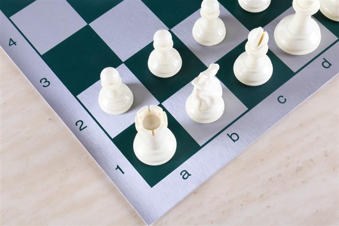 Armory Professional Chess Set - Brushed Aluminum Look - Green - Chess Set - Chess-House