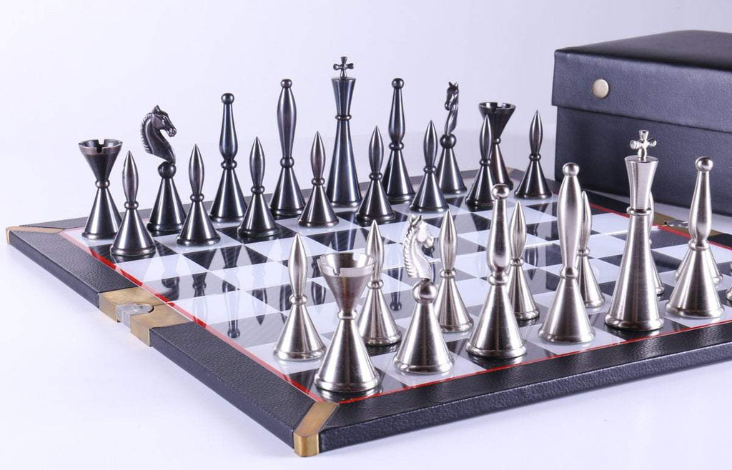 Steel Chess Set Chess Set Unique Chess Pieces Modern Chess 
