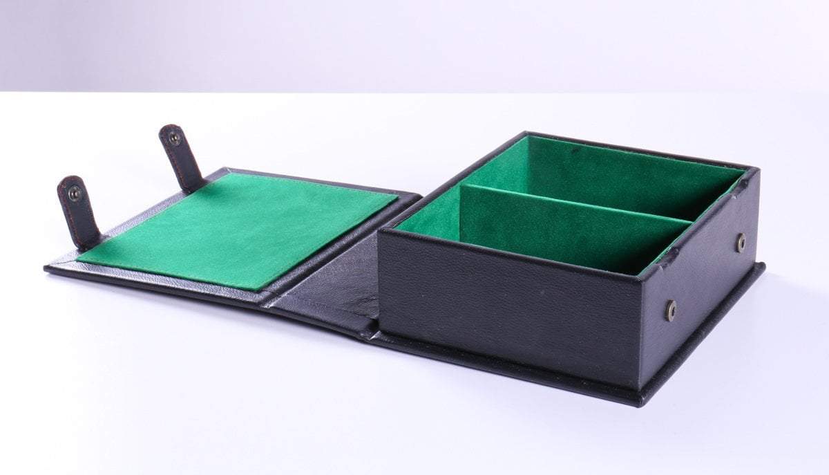 Black Leatherette Book Style Chess Box - Box - Chess-House