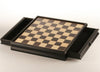 Black Stained Wooden Board with Storage Drawer - 14 3/4 in. - Board - Chess-House