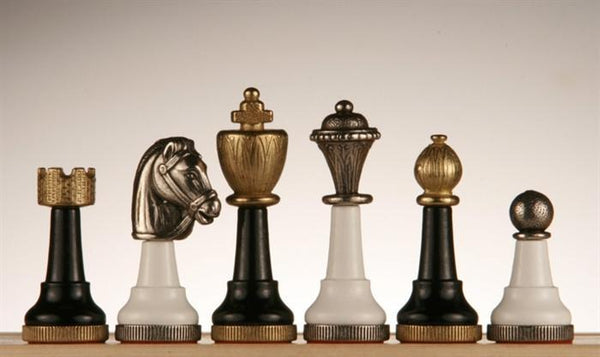 Black & White Wood and Metal Men - Piece - Chess-House