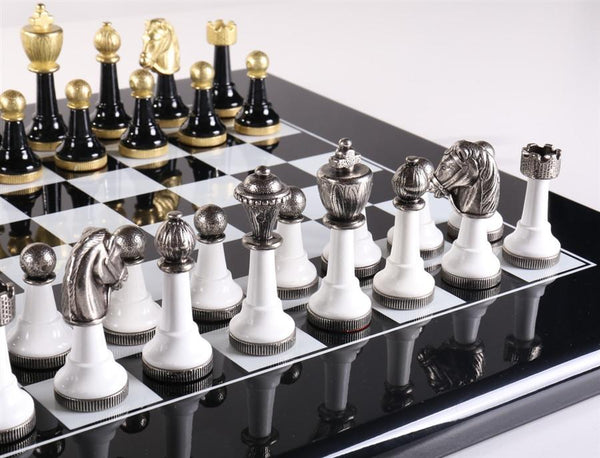 Black & White Wood And Metal Set - Chess Set - Chess-House