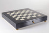 Briarwood White and Black Chess Board with Drawer - Board - Chess-House