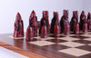 Cardinal Red Isle of Lewis Pieces on Palisander Board - Chess Set - Chess-House