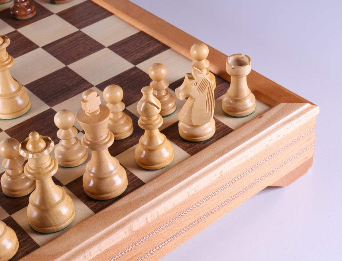 Championship Chess Set and Beech Wood Storage Board Combination - Chess Set - Chess-House
