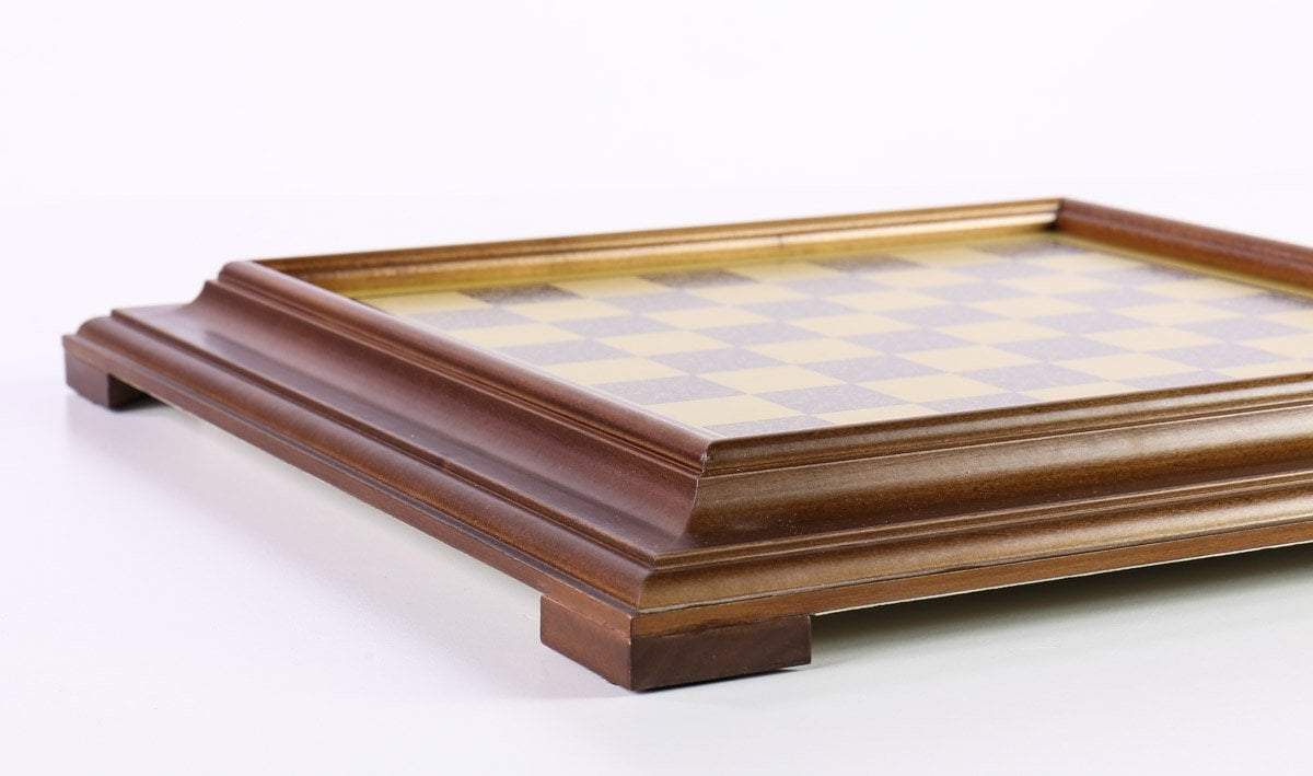Chess Board with Brass Top and Wood Frame - Board - Chess-House