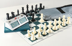Chess Set Combo #9 Silver Slate Pro - Chess Set - Chess-House