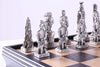 Chinese Qin Chess and Checker Set with Pewter Chessmen and Storage - Chess Set - Chess-House