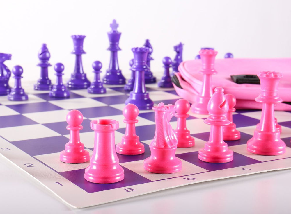 Chess Set Color Club Chess Set Color Combo 1 - Pink and Purple