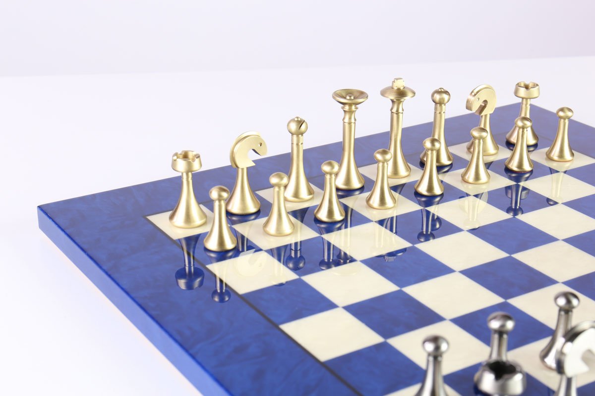 Contemporary Set with Glossy Erable Board - Chess Set - Chess-House