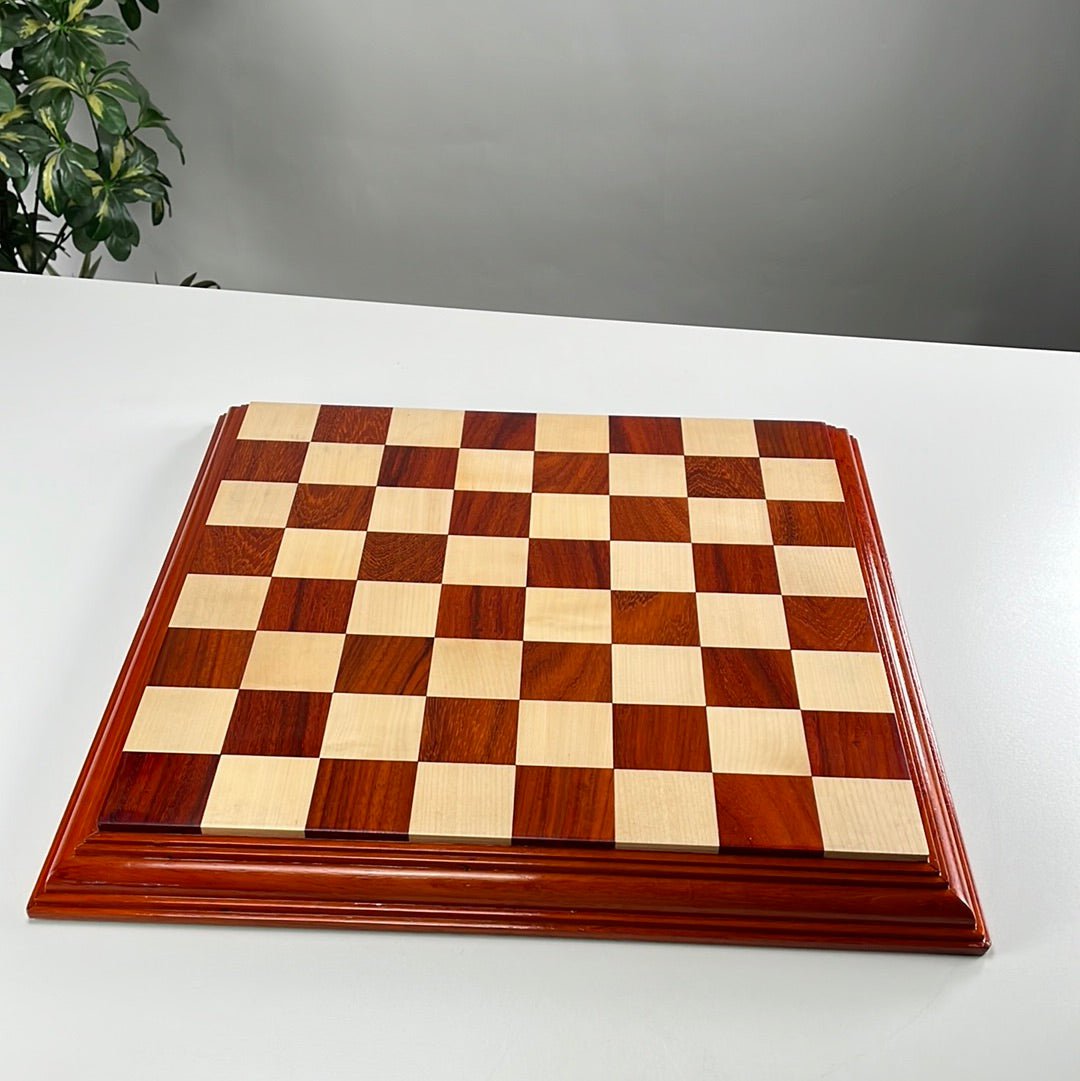 DEAL ITEM: 21" Padauk and Maple Chess Board with Molded Edge - Open Box - Chess-House