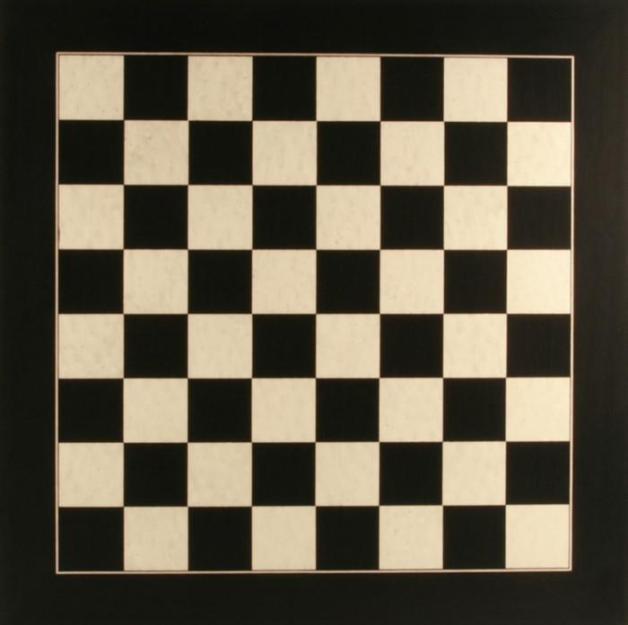 Deluxe Black Anigre and Whitened Erable Chess Board