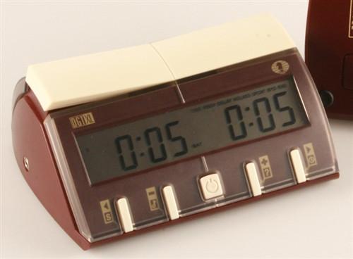 DGT XL Digital Chess Clock - Burgundy - Clock - Chess-House