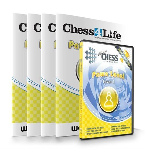 Elliott's Chess School Pawn Level with 4 Workbooks - Movie DVD - Chess-House