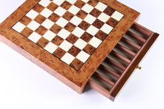 Elm and Briarwood Chess Board with Drawer - Board - Chess-House