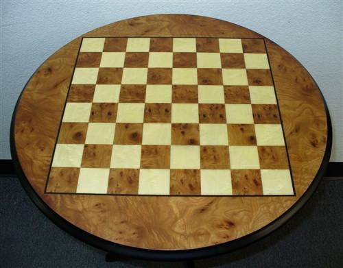 Elm Briarwood Satin Table - 2" Squares - Table - Chess-House