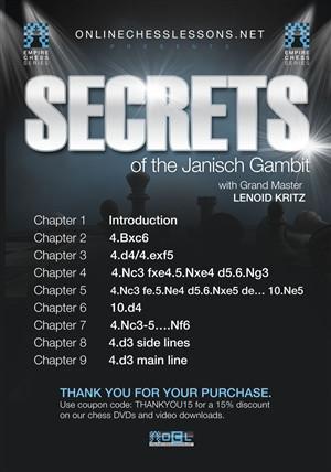 Empire Chess Vol. 15: Secrets of the Janisch Gambit - GM Kritz - Movie DVD - Chess-House