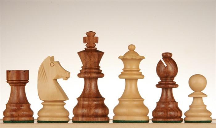 French Staunton Chessmen - Sheesham / Kari Wood - 3" - Piece - Chess-House
