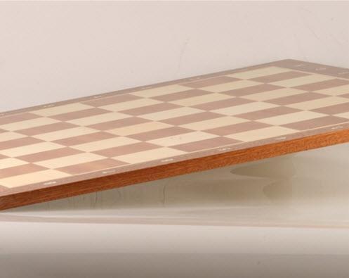 GARAGE SALE ITEM: 19" Wooden Chess Board with coordinates - Mahogany - Garage Sale - Chess-House