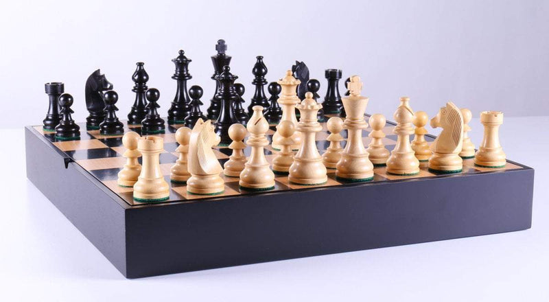 German Staunton Chessmen with Maple Storage Board