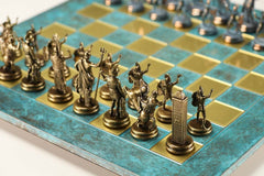 Gold and Silver Greek Mythology Chess Set - 21 1/4" - Chess Set - Chess-House