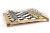 Gold and Silver Staunton Chess Set - 17"