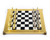 Greek Mythology Chess Set in Black and White - 14"
