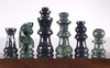 Green and Black Marble Chess Pieces Piece