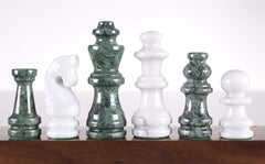 Green and White Marble Chess Pieces - Piece - Chess-House