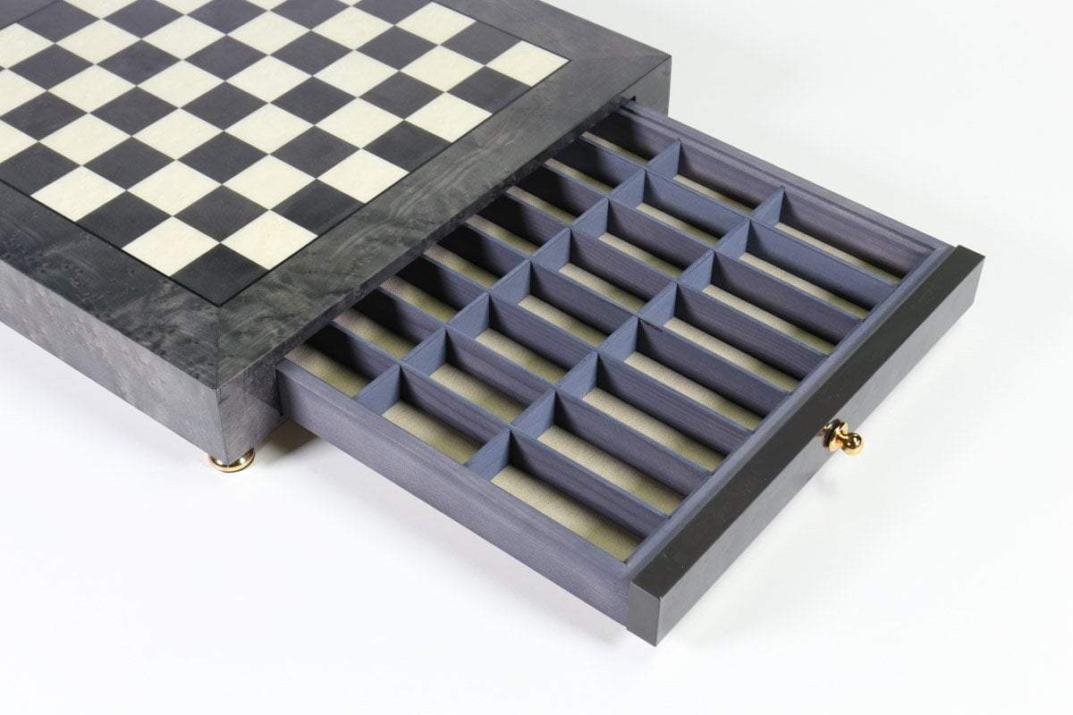 Grey Briarwood Board with Drawer - Board - Chess-House