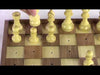 Solid Wooden Chess Set for the Blind and Visually Impaired - 3.75" King in Sheeshamwood and Boxwood