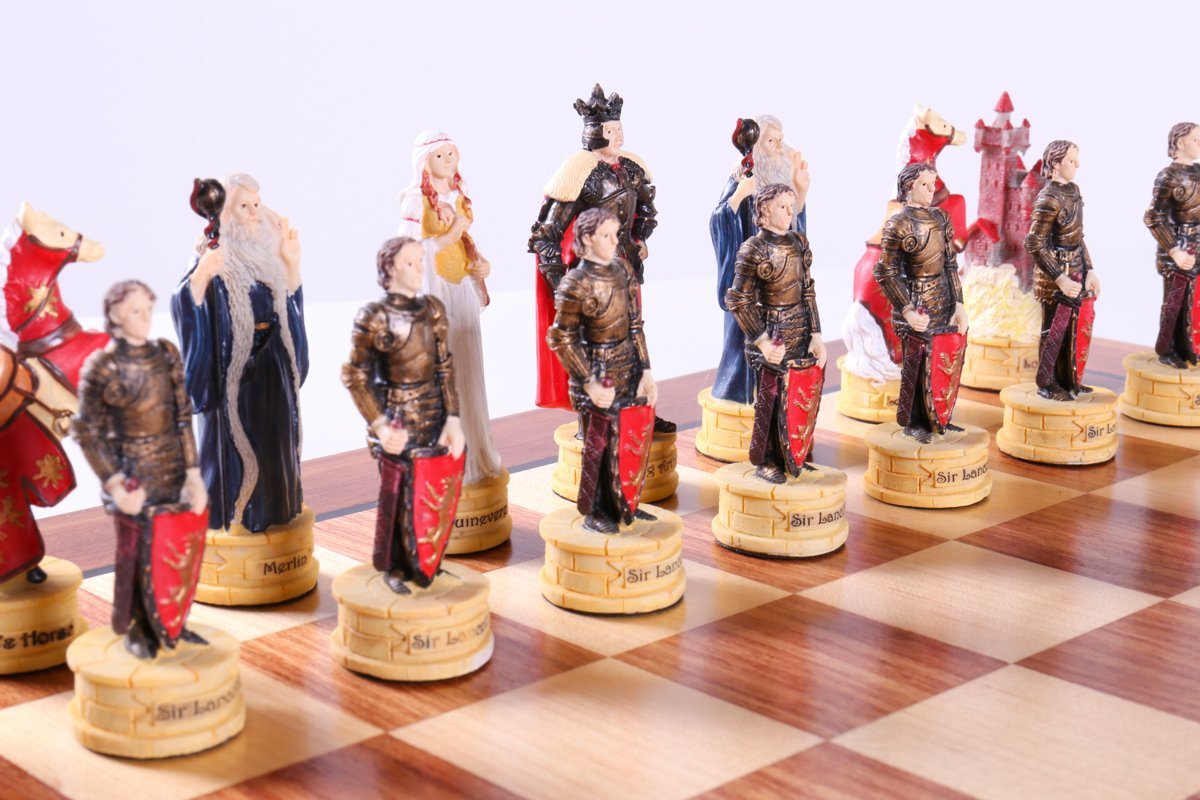 King Arthur Chess Set on Padauk Board - Chess Set - Chess-House