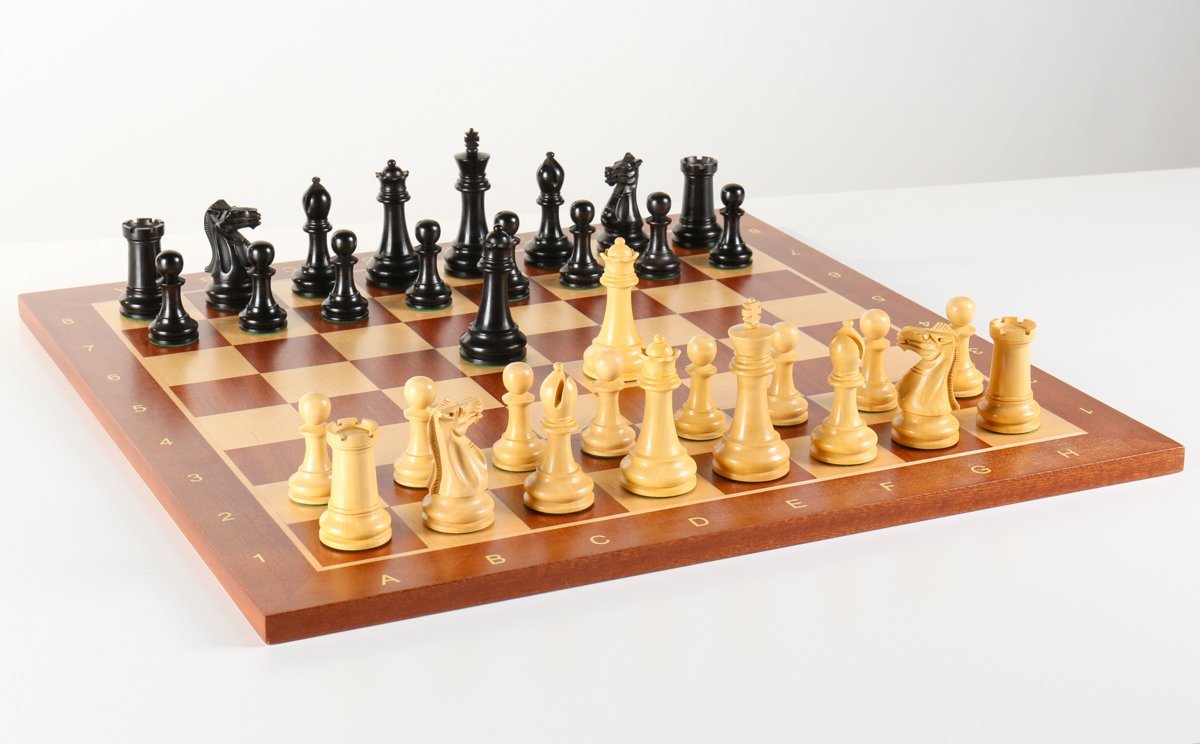 Large Staunton Wooden Chess Set Combo - Black Lacquer - Chess Set - Chess-House