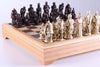 Marble and Resin Christopher Columbus Pieces on Beech Wood Chest - Chess Set - Chess-House
