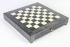 Metal Chess Set with Grey Briar Wood Storage Board - Chess Set - Chess-House