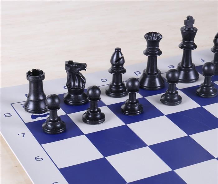 Chess Set navy Wooden Chess Board Pieces Blue 