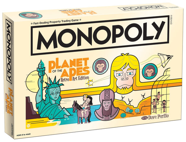 Monopoly Board Game - Planet of the Apes Retro Art Edition Game