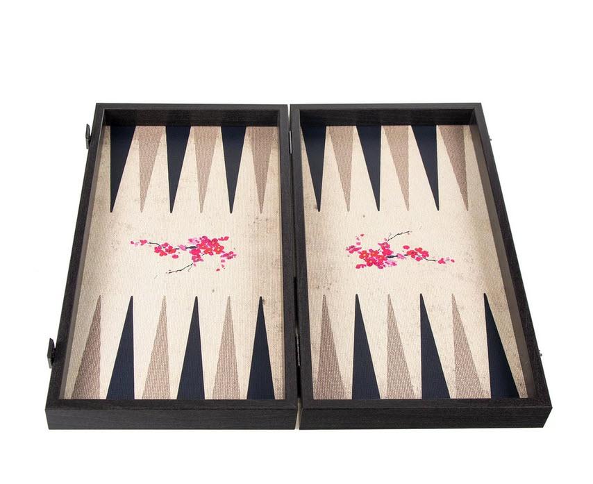 Oriental Cherry Blossom Style Backgammon Set
