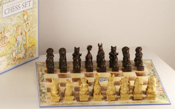 Peter Rabbit Chess Pieces - SAC Antiqued - Chess Set - Chess-House