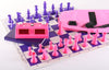 Pink and Purple Color Combo - With Clock and Scorebook - Chess Set - Chess-House