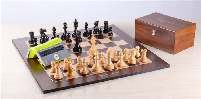 Polgar Chess Set and Clock Combo