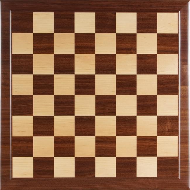 Queen Anne 21" Hardwood Player's Chessboard 2.25" Squares JLP, USA - Board - Chess-House