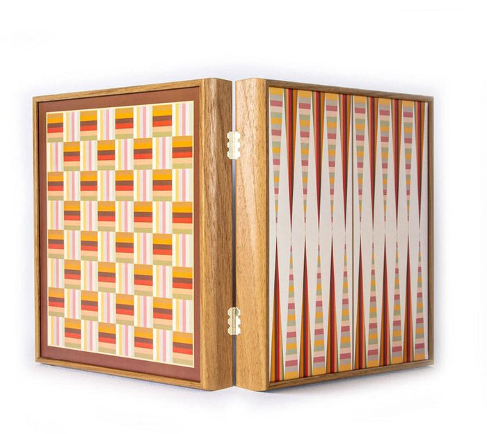 Rainbow Style Multi Game Set - Chess, Backgammon, Ludo, Snakes and Lad