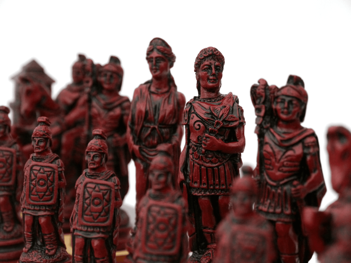 Roman Chess Pieces by Berkeley - Cardinal Red