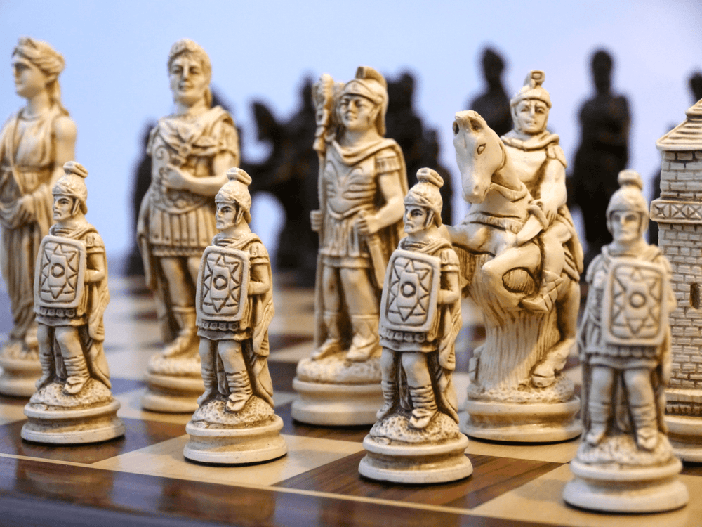 Roman Chess Pieces by Berkeley - Russet Brown