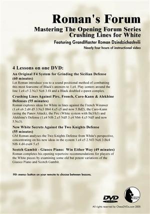 Roman's Lab #33: Mastering The Opening Forum: Part 5 Crushing Lines for White - Software DVD - Chess-House