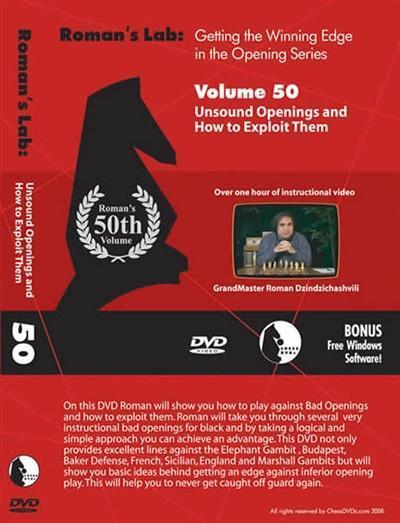 Roman's Lab #50: Unsound Openings and How to Exploit Them - Software DVD - Chess-House