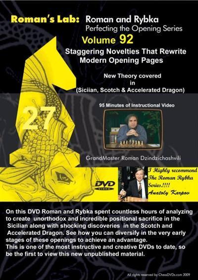 Roman's Lab #92 - Staggering Novelties that Rewrite Modern Opening Pages - Software DVD - Chess-House