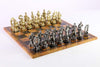 Samurai Themed Set with Ecoleather Chessboard - Chess Set - Chess-House